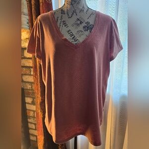 Universal Thread Women's Short Sleeve V-Neck Tee in Burnt Orange